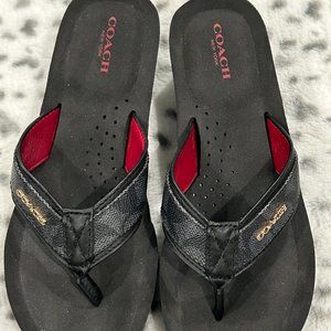 COACH BLACK SANDALS